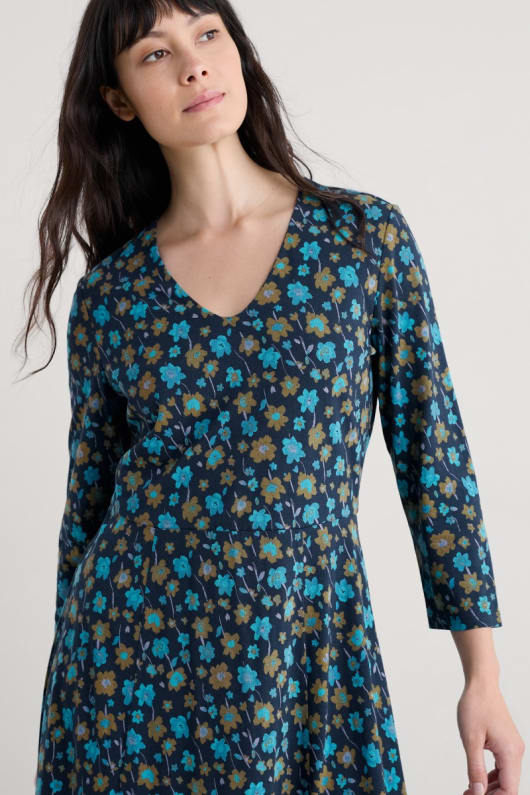 nancy 34 sleeve jersey dress