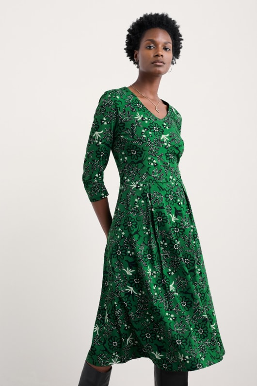 pier view three quarter sleeve dress