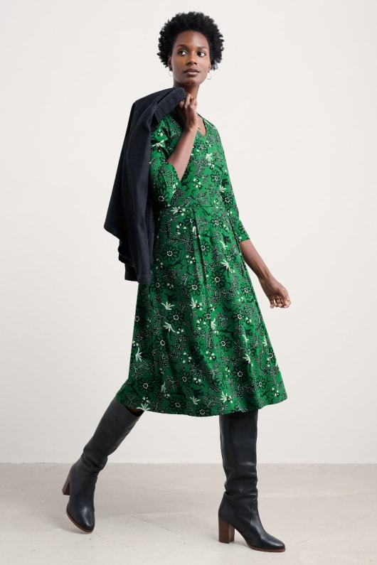 pier view three quarter sleeve dress