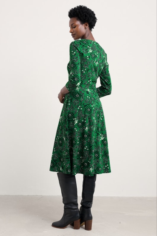pier view three quarter sleeve dress