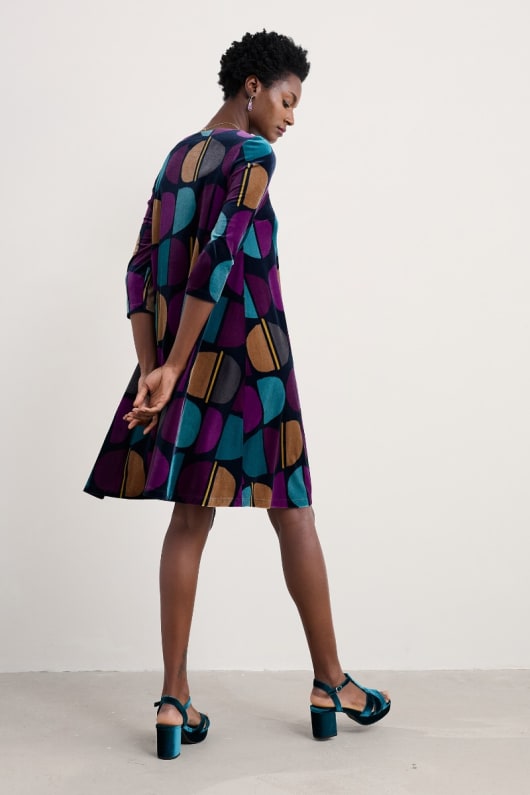 mahonia velvet shift dress