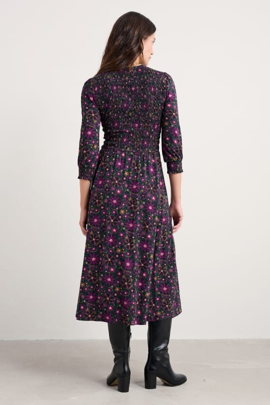 sea sound jersey v-neck midi dress