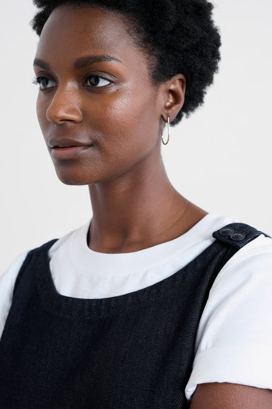 salt weave knee length pinafore