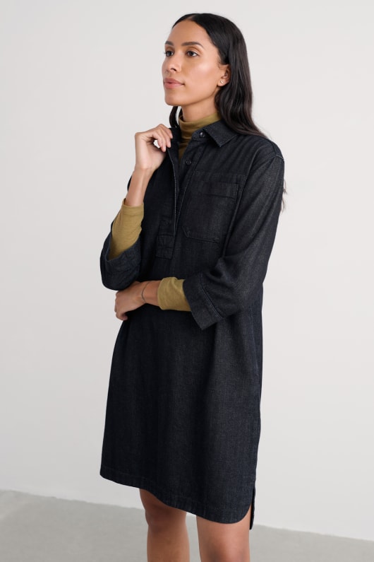 guidebook denim shirt dress