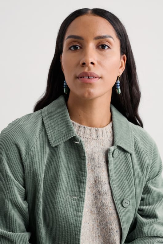 posies ceramic bead drop earrings