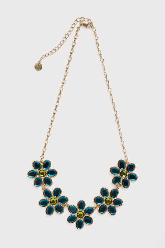 faceted blooms necklace