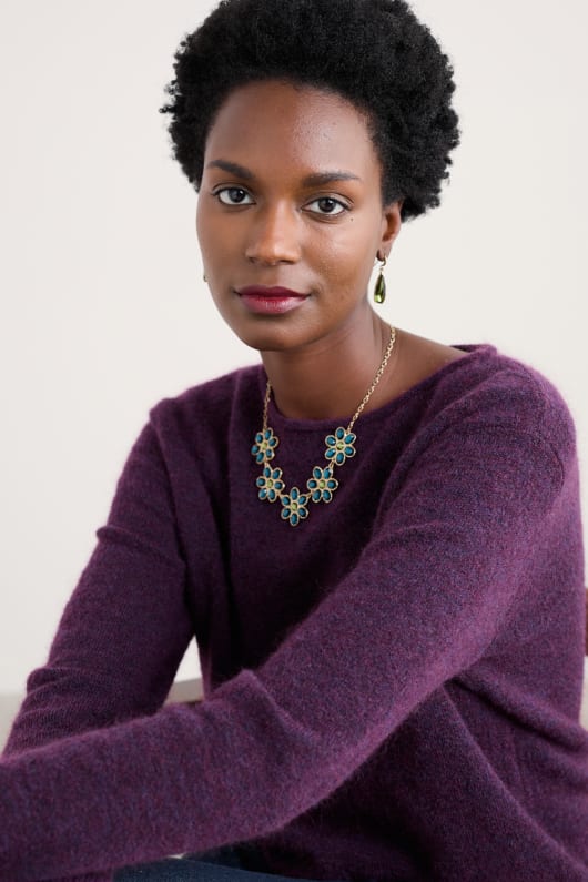 faceted blooms necklace