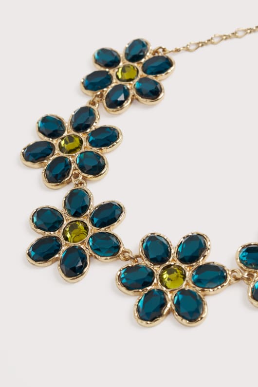 faceted blooms necklace