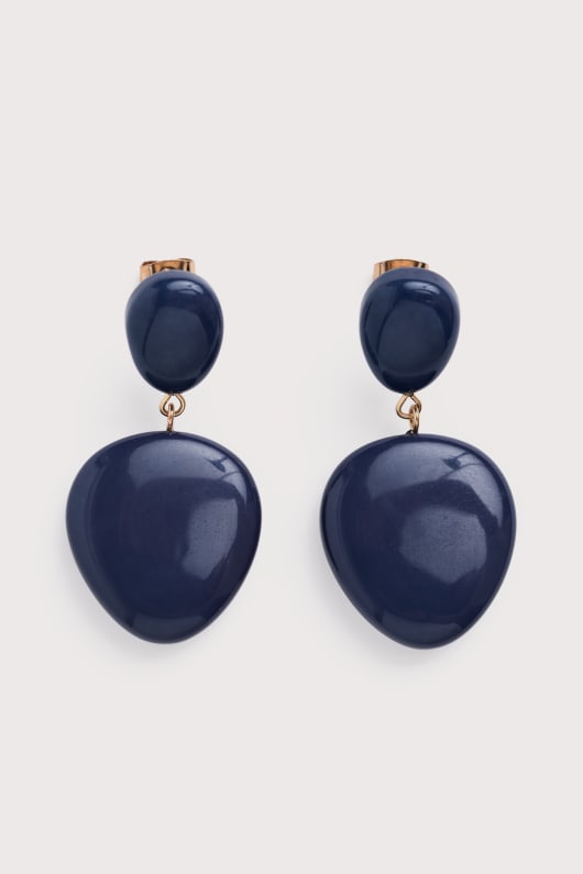 snowdrop resin bead earrings