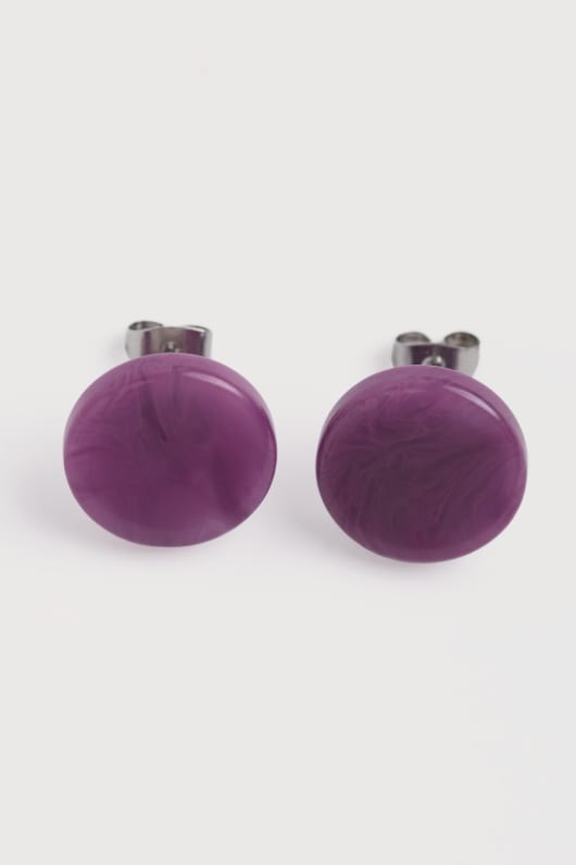 ballowall circle stud earrings