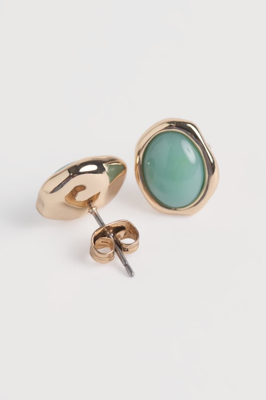 dewi brass stud earrings