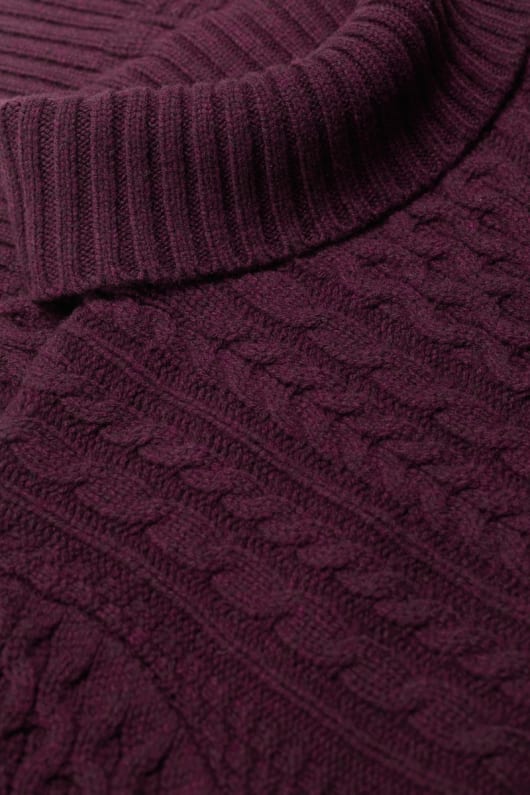pine forest cable knit merino jumper
