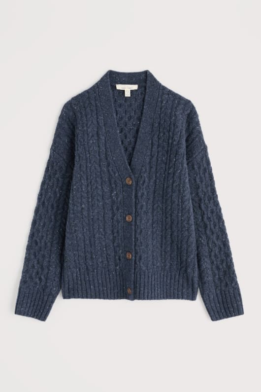 newlyn cardigan made with merino wool