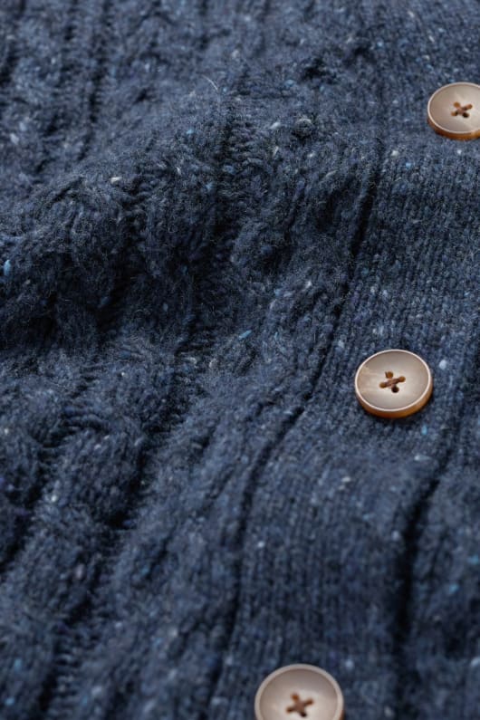 newlyn cardigan made with merino wool