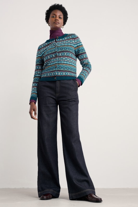 percella cove fair isle cardigan