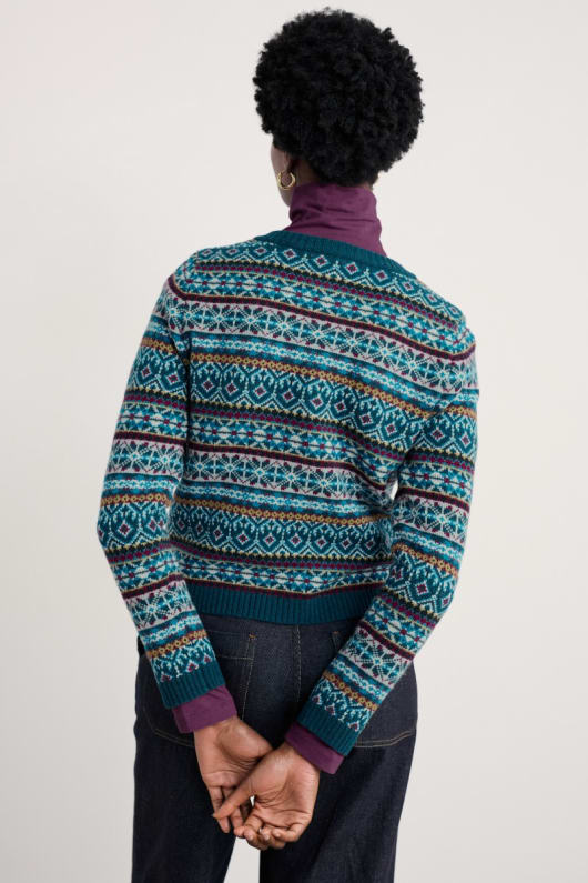 percella cove fair isle cardigan