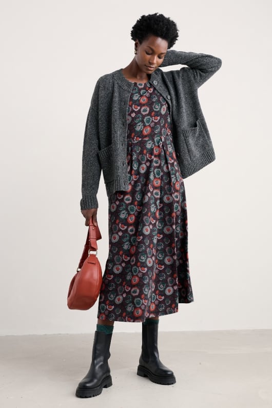harbour sands chunky crew neck cardigan