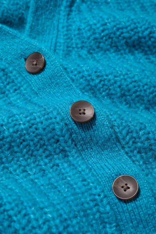 brushwork v-neck cardigan with mohair