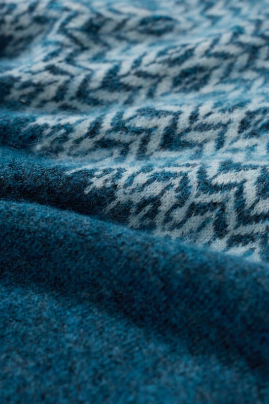 spruce frost mohair-blend fair isle jumper