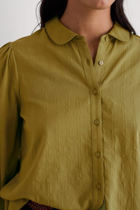 hope cottage organic cotton check blouse