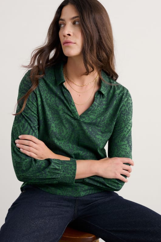 misty sky organic cotton shirt