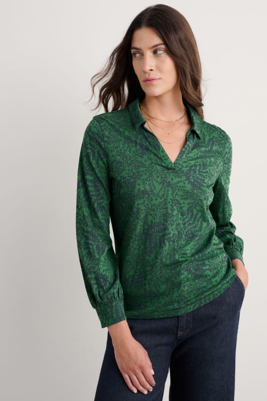 misty sky organic cotton shirt