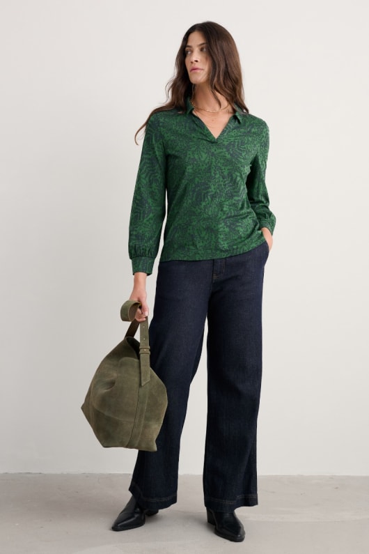 misty sky organic cotton shirt
