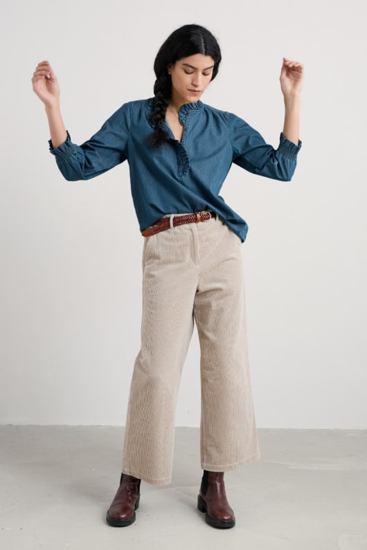 feather star chambray top