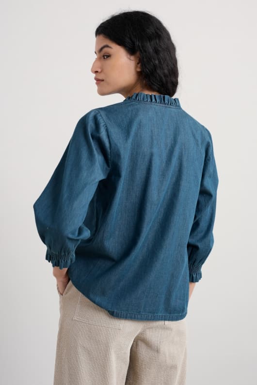 feather star chambray top