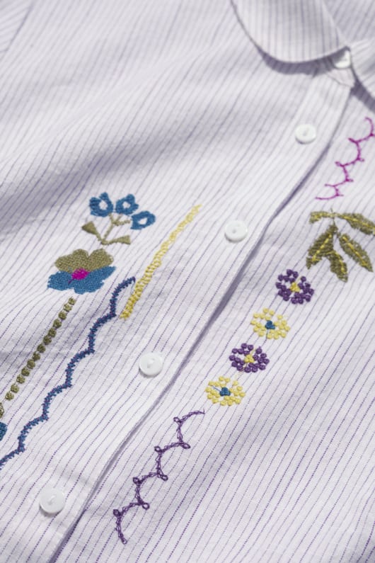 hope cottage embroidered blouse