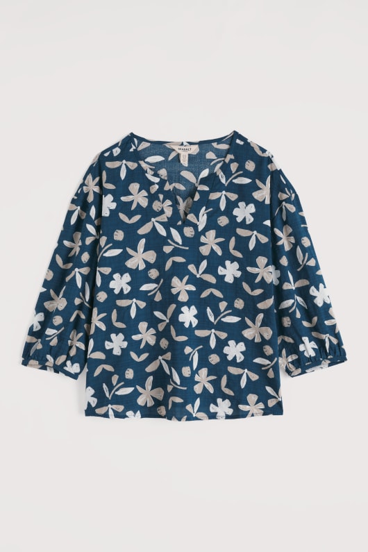 streamlet swing-shape top in gots-certified organic cotton
