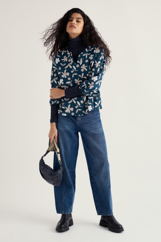 streamlet swing-shape top in gots-certified organic cotton