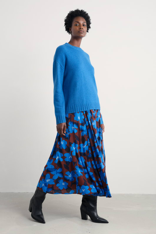 lethlean pleated maxi skirt