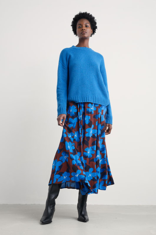 lethlean pleated maxi skirt