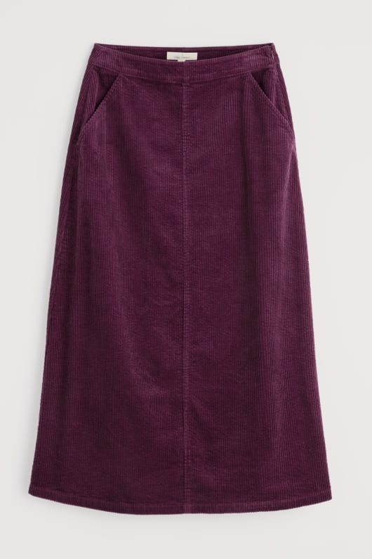 window wren cord midi skirt