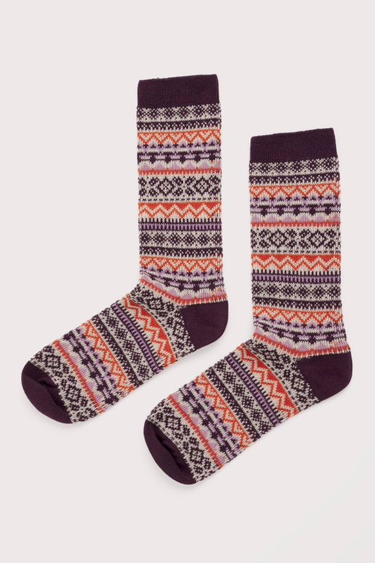 fair isle bloomin good socks