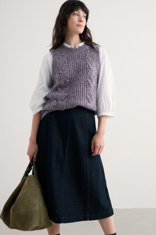sand thistle mohair-blend vest