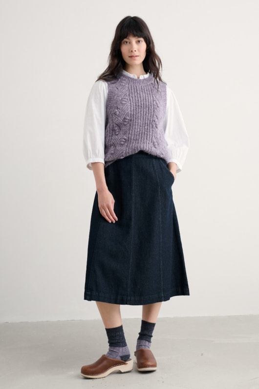 sand thistle mohair-blend vest