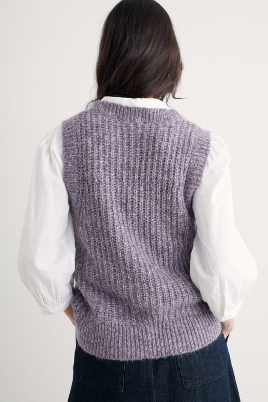 sand thistle mohair-blend vest
