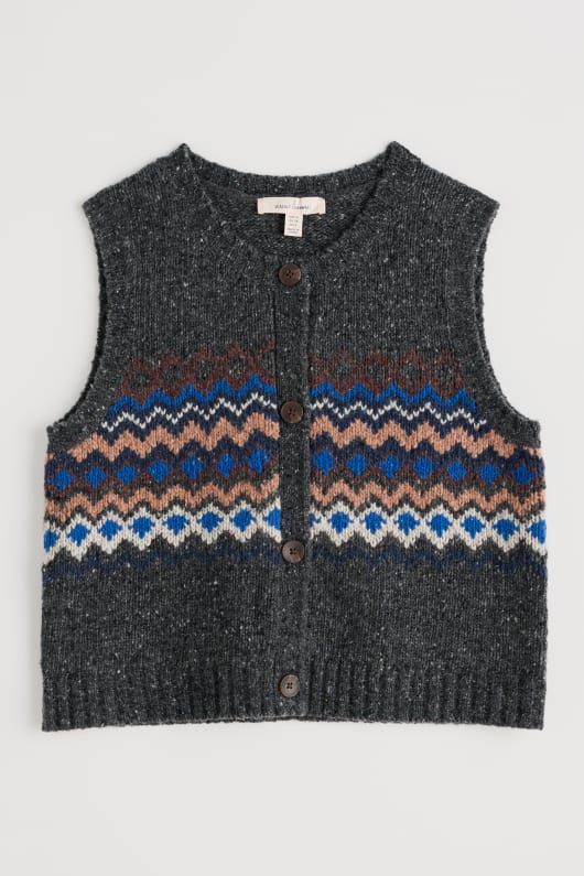 golden light knitted vest