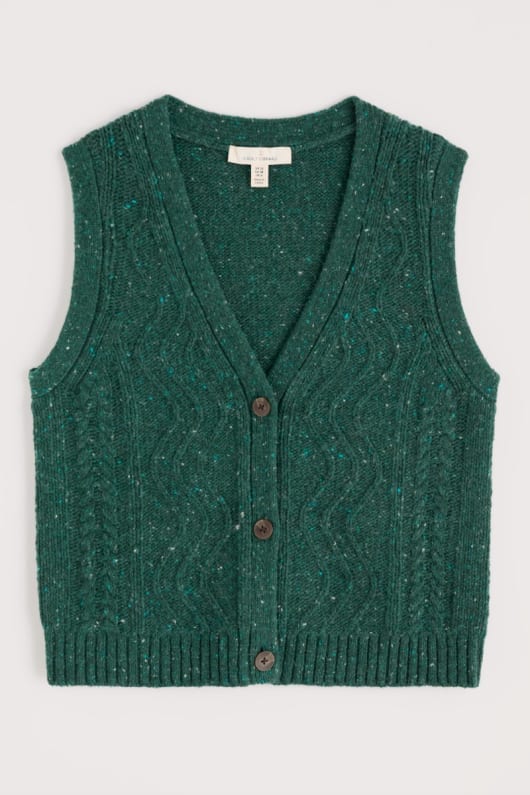 pendouer v-neck button up knitted vest