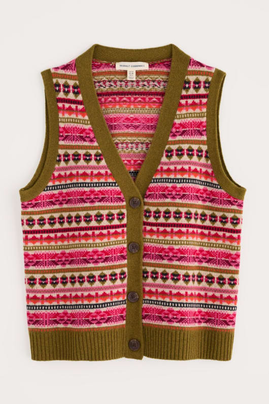 percella cove merino wool waistcoat vest