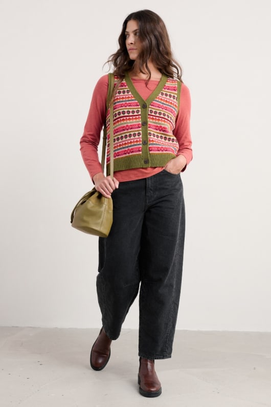 percella cove merino wool waistcoat vest