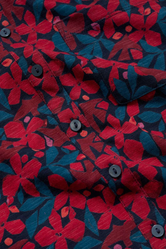 mallow button through jersey top