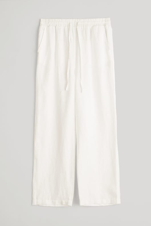 tide flow wide leg linen trousers