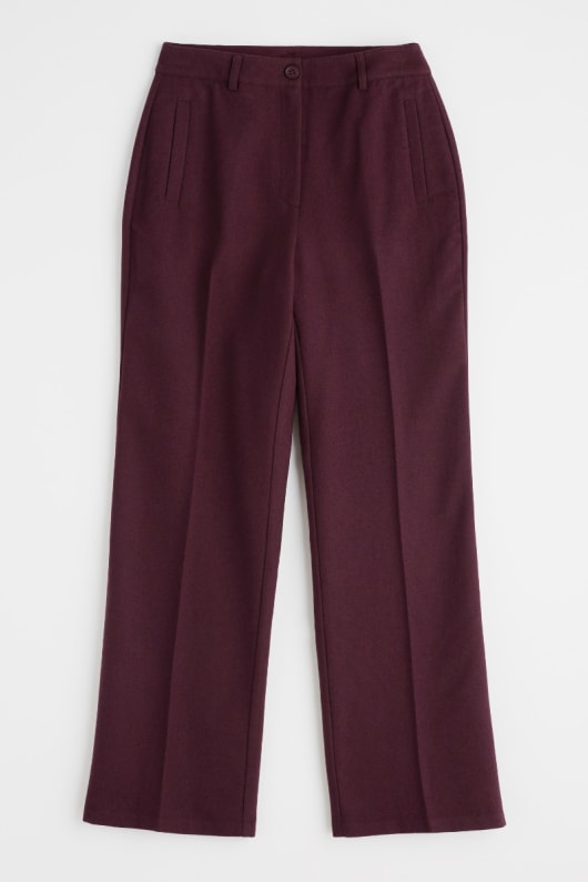 lowena wool-blend straight leg suit trousers