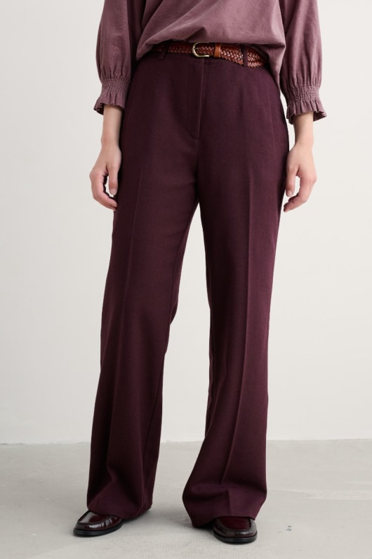 lowena wool-blend straight leg suit trousers