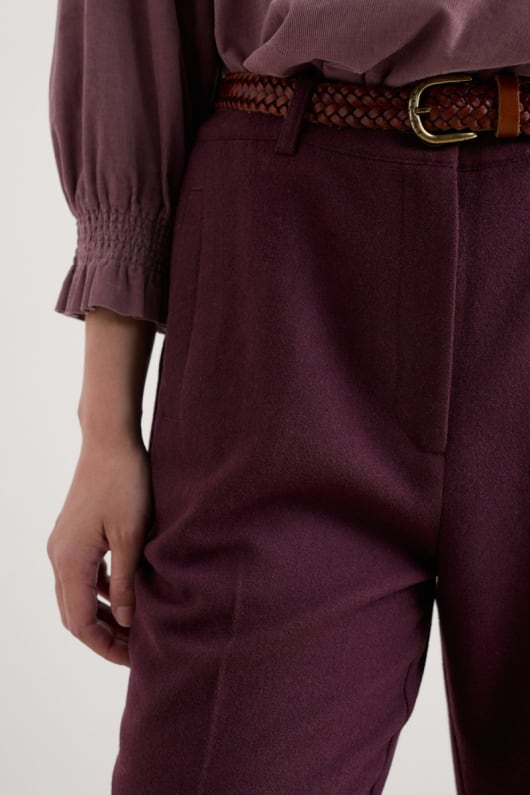 lowena wool-blend straight leg suit trousers