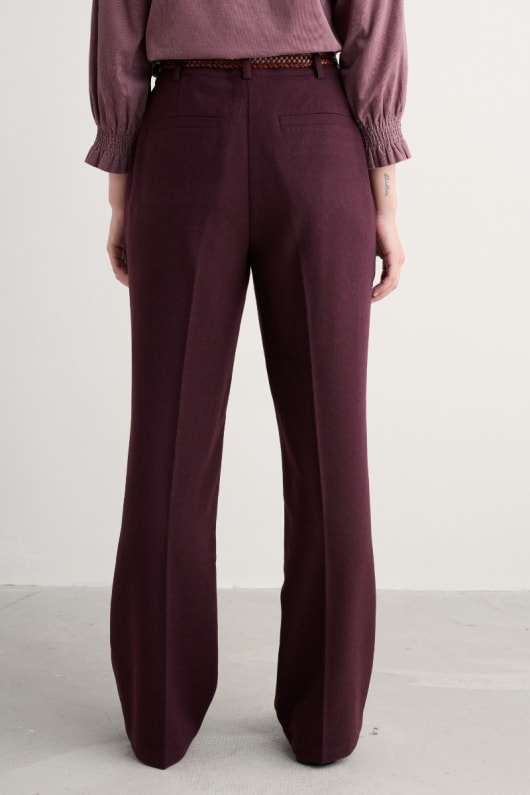 lowena wool-blend straight leg suit trousers
