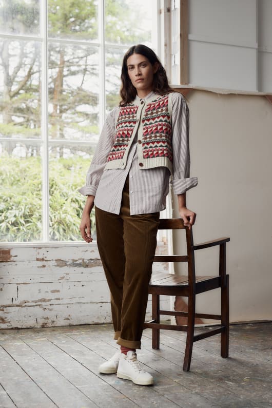 trethornes tapered cord trousers